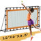 MR Tennis-Rebounder, 30,5 x 1,8 m, verstellbares Rückprallnetz, Multi-Sport-Training, Rückprallnetz, Tennisplatzausrüstung, Rückprallwand auf Rädern für Tennis, Pickleball, Lacrosse, Hockey, Softball,