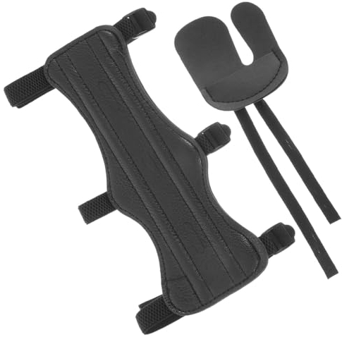 EIHI Zweiteiliges Set Armschutz bogenschießen,Bogenschießen Armschutz,Bogenschießen Unterarmschutz mit Fingertab,Bogensport Zubehör für Bewegung Laufen Joggen Gymnastik