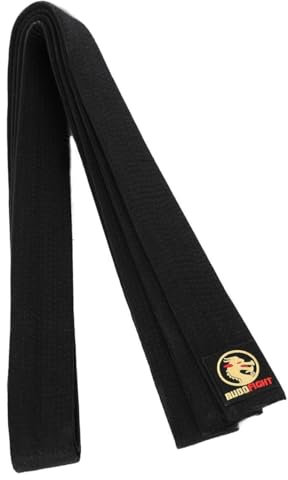 BUDOFIGHT Ceinture de Judo Noire piquée 260 cm