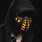 Yzpacc Cyberpunk LED Half Face Mask - Light Up Scary Mask for Cosplay, Party Props, Music Festival for Men, Women, Adult