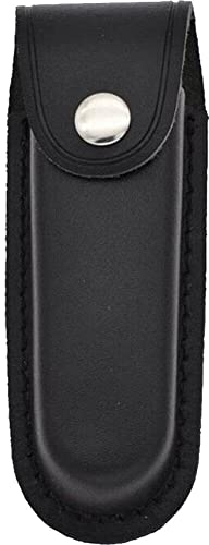 Folding Blade Pocket Knife Sheath Leather Knife Sheath Holder Leather Case with Snap Closure and Belt Loop Edc Pocket Pouch