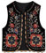 Damen-Weste, Vintage-Stickerei, Blumenweste, ärmellos, Pailletten, Oberbekleidung, Cardigan, Weste, Weste, Leinen, Streetwear, C-schwarz, S