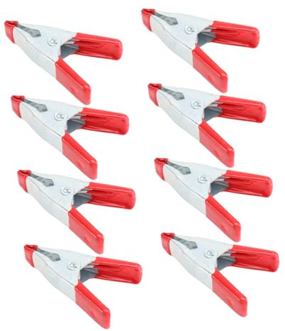 Veemoon Heavy Duty Spring Clamps Carbon Steel Tent Clamps Camping Alligator Clips Rubber Coated Grip for Safety