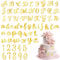 Sibba 64 Stück Buchstaben Zahlen Tortendeko Gold Buchstaben Deko Torte Geburtstag Kuchen Cake Topper Buchstaben A-Z Großbuchstaben 0-9 Zahl Set Tortenaufsatz für Hochzeit Geburtstag Jubiläum Party