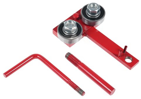 Mulcort Chain Guide Straightener, Electric Chain Saw Chain Saw Guide bar Tightening Repair Tool Adjuster Metal bar Track Closing Tool red