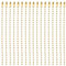 sourcing map 20Pcs 5 Inch 12cm Ball Bead Chain, Metal Ball Chain with Connectors for Hanging Ornament Jewelry Necklace Dog Tag Keychain Christmas Decoration,Gold