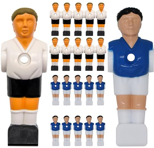eyepower 22 Tischkicker Figuren 16mm - Deutschland vs. Frankreich - Tisch Fussball Kicker Figuren - Tisch Fussballspiel Zubehör Fußball Kickertisch Ersatzteile Tischfussball Figuren Kicker Tisch