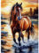 AIRDEA Brauner Pferdefluss Diamond Painting Erwachsene Bilder Set 30x40 cm