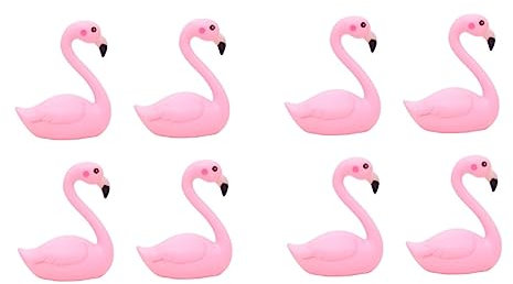 TOPBATHY 2 Sätze Kuchen-flamingo-ornament Kuchendekorationen Flamingo Autospielzeug Auto- Spielzeug Autozubehör 4 Stück * 2
