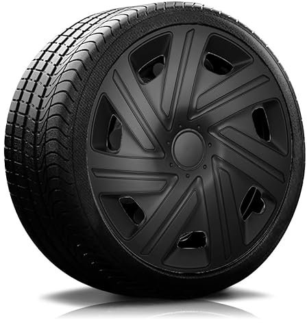 RADKAPPEN-Koenig 14 Zoll 14 RKK07 Premium Line (Schwarz) Radkappen/Radzierblenden 4 Stück