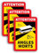 3 Stück Magnetische Warnschilder Achtung, 25 x 17 cm, Magnet Wohnmobil Schild Auto Magnetisch Magnetschilder Hinweisschild für Pkw Fenster magnetisch, für Bus und Wohnwagen