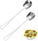 LIURFLNC 2 Stück Salatbesteck, Salatbesteck Edelstahl, Salat Besteck Bestehend Salatlöffel und Salatgabel, Servierlöffel Salatlöffel Küchenhelfer für Familie Hotels Restaurants (28cm/11in)