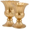 Ciieeo 2st Grabstein Gedenk Vase Grabsteinblumen Hoher Pflanzkübel Mit Sockel Hohl Urne Blumentopf Vasen Wohnkultur Künstlicher Friedhof Friedhofsblumen Grabsteine Grabhalter Eisen Golden