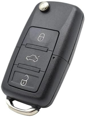 Auto Schlüsselgehäuse 2 3 Tasten Auto Fernbedienung Flip Key Fob Fall Shell Für Golf MK6 Für Polo Für Bora Für Käfer Für Tiguan Für Passat Für Caddy Für Jetta Keine Klinge Schlüssel Gehäuse(3 buttons)
