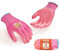 Vgo... 3 Paar Damen Gartenhandschuhe - Latex beschichtet Rutschfest, Atmungsaktiv & Langlebig für Outdoor, Bau, DIY | Maschinenwaschbar, Flexible Passform (3Paar/L/Rosa/RB6013-G)