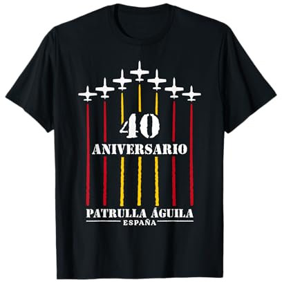 40 Aniversario Patrulla Águila Aviones Bandera Española Camiseta