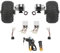 EUAIIPull Kit de conversion de chariot électrique 350 W 36 V 10 - Double roue avec affichage numérique - Levier d'accélérateur - Moteur pour kart - Fauteuil roulant électrique
