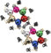 IMIKEYA 12 Pièces Décorations de Noël pour Barbe avec Clips Colorés Ornements Boules de Noël Ornements Dorés Argentés Rouges Rose Rouge Verts Accessoires Festifs pour Hommes