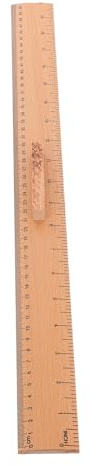 ARTSEWPLY Holzmaßstab 50 Cm Nähmaßlineal Mit Doppelskala Lineal Holz Für Stoffschneiden Lineal Zum Nähen Basteln Und Unterricht Tragbares Messwerkzeug Für Kleiderherstellung