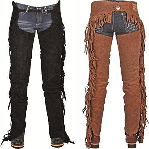 HKM Erwachsene Showchaps mit Fransen2200 hellbraunXXL Hose, 2200 Hellbraun, XXL