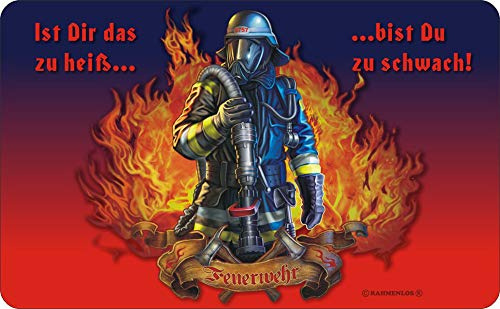 Feuerwehr ist dir zu heiss - Frühstücksbrettchen - Resopal Brettchen