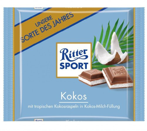 Ritter Sport Kokos, (5 x 100g)