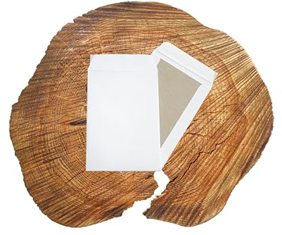MADE IN GERMANY 10 Papprückwandtaschen C5 haftklebend ohne Fenster CS Webkontor - Umschläge aus 100 g/m² Kraftpapier - C5 Umschlag in weiß für Briefe, Geschäftspost, tägliche Korrespondenz & Mailing