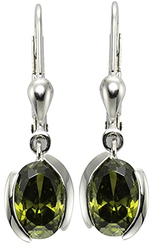 Zeeme Basic Damen Ohrhänger 925/- Sterling Silber 2,6cm Rhodiniert Zirkonia weiß 360230284