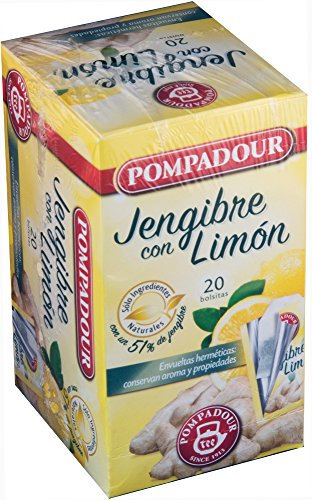 Infuso di tè Pompadour Zenzero al limone 20 bustine - Confezione da 2 (Totale 40 bustine)