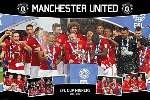 GB Eye Manchester United, EFL Cup Winners 16/17, Maxi Poster 61 x 91,5 cm, Verschiedene