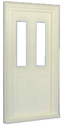 Melody Jane Dolls House White Plastic Victorian Front Door Glass Panels 1:12 DIY Builders