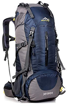 MYMM 50L Trekkin grucksacke, Outdoor Wanderrucksäcke,wasserdichte Bergsteigtasche(Dunkelblau)