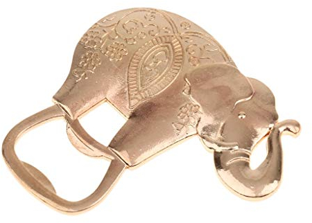 Tenlacum - Apribottiglie a Forma di Elefante Dorato, per Vino, Birra, Bar, bomboniere