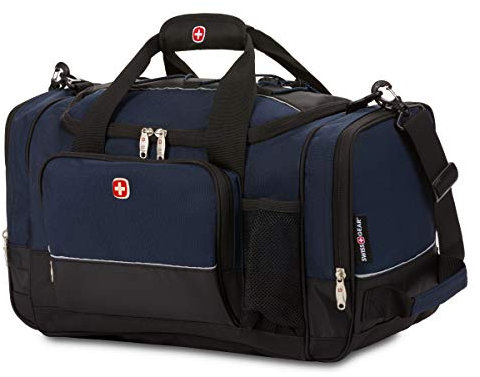 SwissGear Apex Reisetasche für Reisen und Fitnessstudio mit Bungee-Cord System, Marineblau/Schwarz, 20-Inch, Apex Reisetaschen