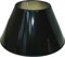 Tisch-Lampenschirm, Lackkarton schwarz, innen silberfarben kaschiert Du=40cm/Do=20cm/H (schräg)=23,5cm/Vertiefung E27 Haltung 3,5cm