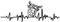Finest Folia Aufkleber Herzschlag Tiere Breite 27cm Lifeline Heartbeat Deko Sticker Selbstklebend für Auto Kühlschrank Laptop Autoaufkleber K150 (Schwarz Matt, 02 Alpaka)