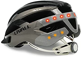 LIVALL MT1 Neo - Smarter Fahrradhelm mit LED-Lichtsystem, SOS-Alarm System, Multimedia Einheit & Freisprecheinrichtung in schwarz anthrazit Größe 54-58 cm M