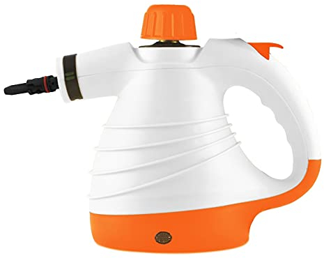 350ML Nettoyeur à Vapeur Nettoyeur haute pression Avec 9 Accessoires for éliminer les Taches sur Les Tapis, Les Rideaux, Les Sièges d'auto et Plus (Color : Orange)
