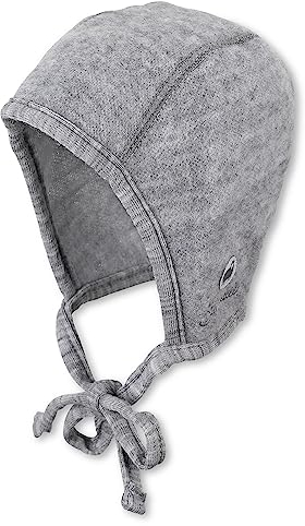 Sterntaler Unisex Baby Aus Wolle (Merino) Mütze, Silber Melange, 37 EU