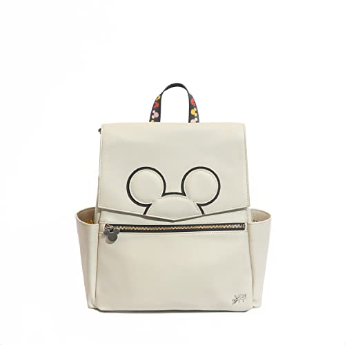 Freshly Picked Classic Mini II Wickeltasche Rucksack, abwischbare Wickeltasche aus veganem Leder, Disney, 8 Taschen, Mickey Mania, Einheitsgröße, Classic