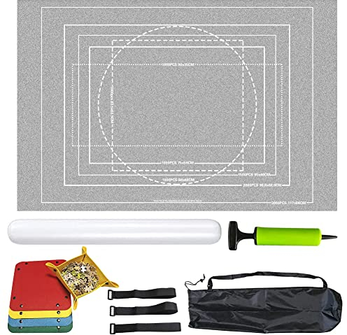LUPATDY Puzzlematte Puzzlerolle,Puzzelmatten für Puzzle Bis 3000,Puzzlematte Boden,Puzzle Aufbewahrung,Schicke Puzzles-Geschenkbox,Praktisches ZubehöR zur Aufbewahrung von Puzzles