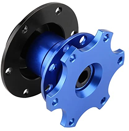 Kit a scatto a sgancio rapido, adattatore per mozzo volante preciso in lega di alluminio antifurto con viti per volanti a 6 bulloni(blu)