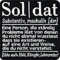 Soldat Abzeichen Militär Aufnäher/Aufbügler Tactical Morale Patch zum annähen/aufbügeln | Eine Person die ständig Probleme löst von denen du nicht einmal wusstest | 90x90mm