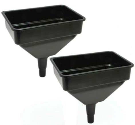 2x Large Tractor HGC Funnel with Filter Fuel Petrol Diesel Oil Industrial Plant