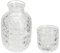 Blanketswarm Nachttisch-Wasserkaraffe und Glas-Set, 420 ml, Mundspülbecher, Glaskaraffe mit Deckel, Glas, Milchkännchen, Wasserbecher für Nachttisch, Nachttisch, Badezimmer, Geschenk