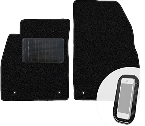 moto-MOLTICO Vorne Fußmatten Auto Velours Autoteppiche Schwarz Automatten Set 2-teilig passend für Opel Insignia I 2008-2017
