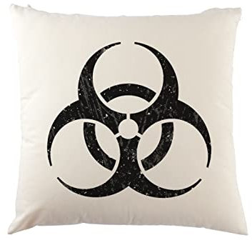 Urban Backwoods Biohazard Vintage Symbol Kissen Dekokissen