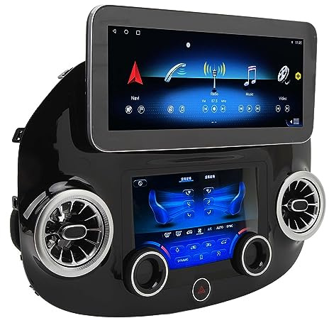Stereo Radio Head Unit, HD Touchscreen 12,3 Zoll Auto Multimedia Player 1080HD Reverse Image Wireless Carplay für Vito W447 (6+128G)
