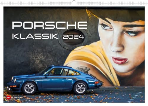 Harenberg Porsche Klassik - Kalender 2024 - Delius-Klasing-Verlag - Wandkalender mit Porsche-Modellen in spektakulären Landschaften - 67,5 cm x 47 cm