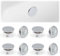 ZOCONE 8 Piezas Embellecedor Lavabo Agujero, Anillo Desbordamiento Lavabo, Embellecedor Rebosadero Lavabo Redondo Tapa Rebosadero Lavabo, Embellecedor Ddesague Lavabo Inserto para Fregadero Cocina